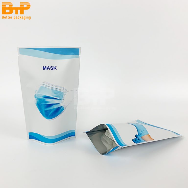 Single-Use Custom Printed Three Side Sealed Mask Pouch Individual Packaging Custom Logo Hygienic for Travel2