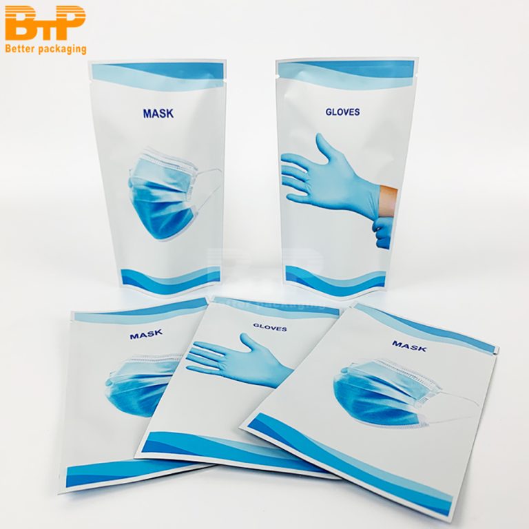 Single-Use Custom Printed Three Side Sealed Mask Pouch Individual Packaging Custom Logo Hygienic for Travel1
