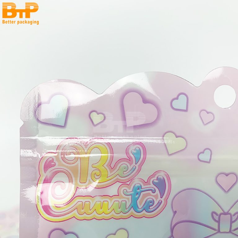 Transparent Panel Three Side Sealed Bag Cute Print Visible Inside for Children’s Snacks4