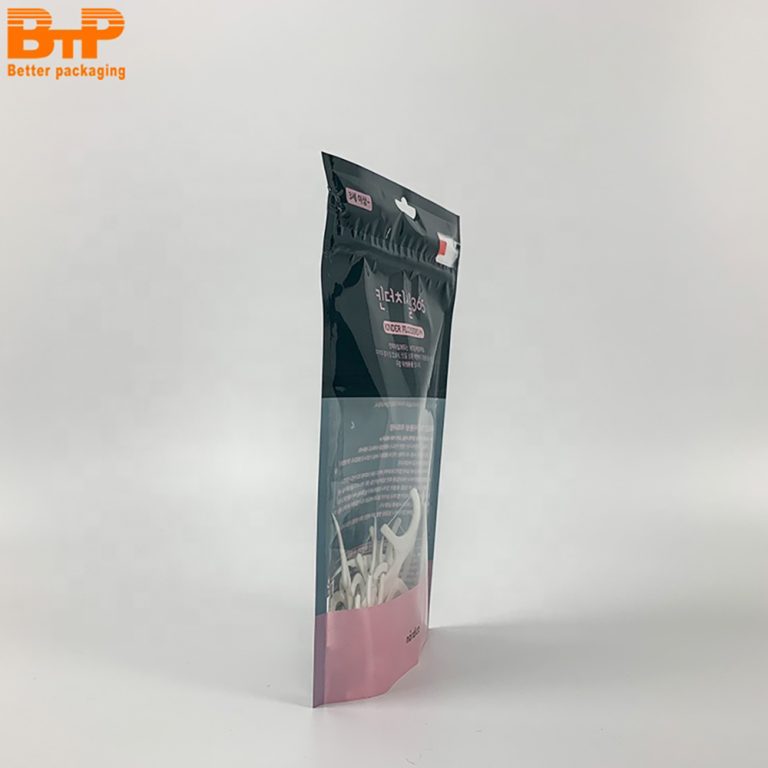 Clear Window Three Side Sealed Zipper Pouch for Individual Dental Floss Picks Easy Zip Access for Single Use6