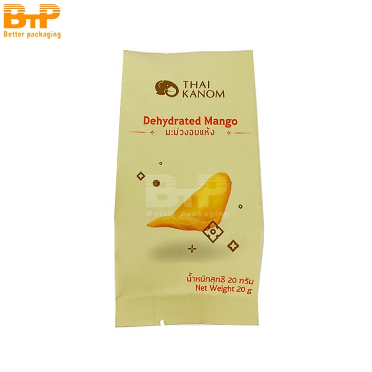 Custom Printed mango banana dried fruit snack food Side seal gusset bag 3
