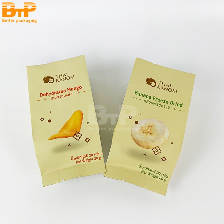 Custom Printed mango banana dried fruit snack food Side seal gusset bag 4