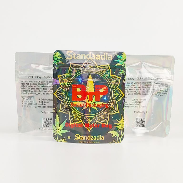 Custom Digital Printed 3.5g Mylar Packaging Yinyang Plastic Ziplock Stand up Pouch9