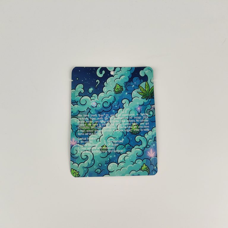 Custom Printed 3.5g Resealable Smell Proof Childproof Aluminum Ziplock Packaging Mylar Bag5