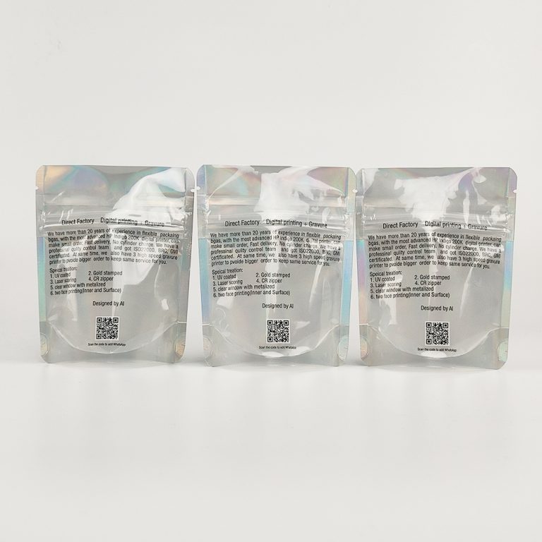 Custom Yinyang Smell Proof Digital Printed Stand up Foil Packaging Mylar Pouch5