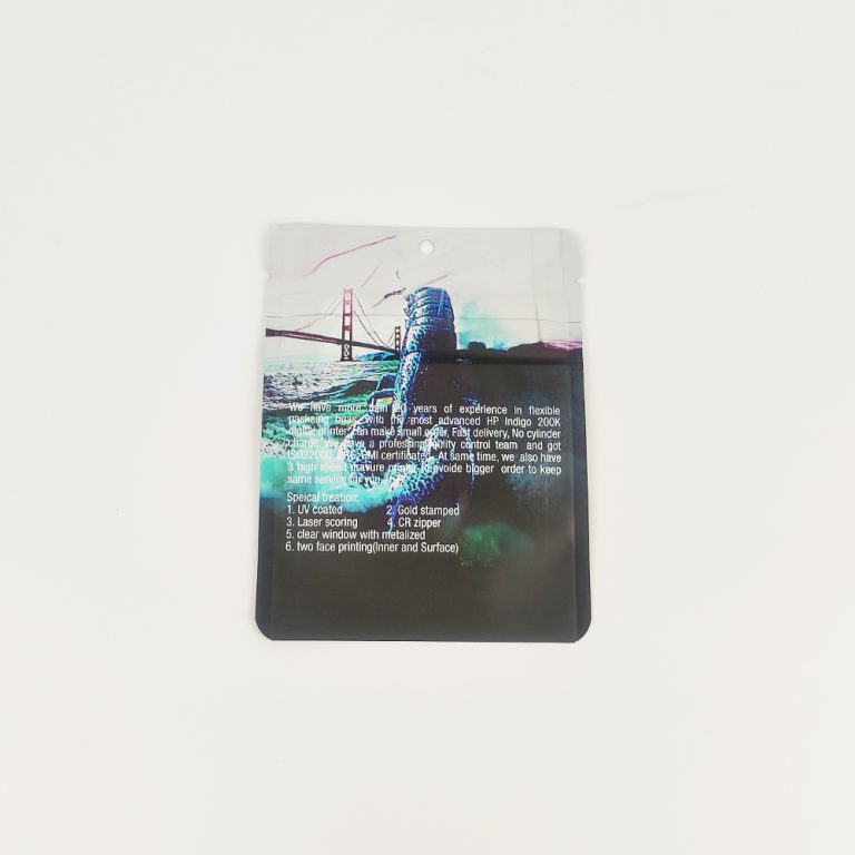 Custom Printed Childproof Smell Proof Aluminum Foil Ziplock Packaging Digital Mylar Bag2