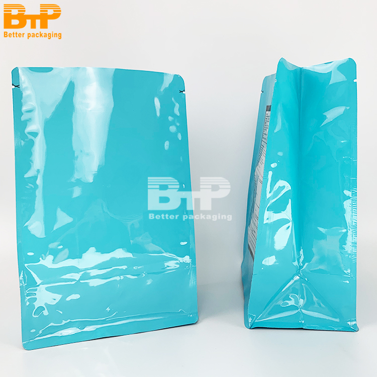 Aluminum Foil Flat Bottom Bag for Electronics Food Cookies and Snacks Packaging 4