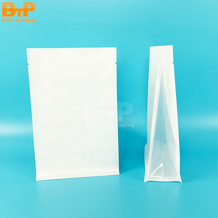 Paper Flat Bottom Bag for Food Cookies and Snack Packaging v4