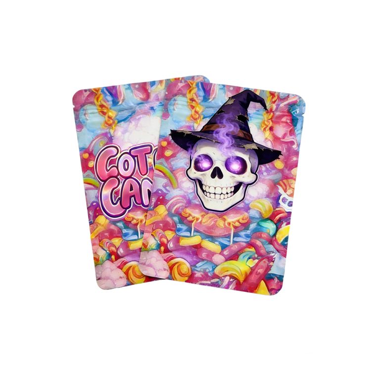 Custom Printed Mylar 3.5 Holographic Plastic Ziplock Digital Packaging Stand up Pouch1