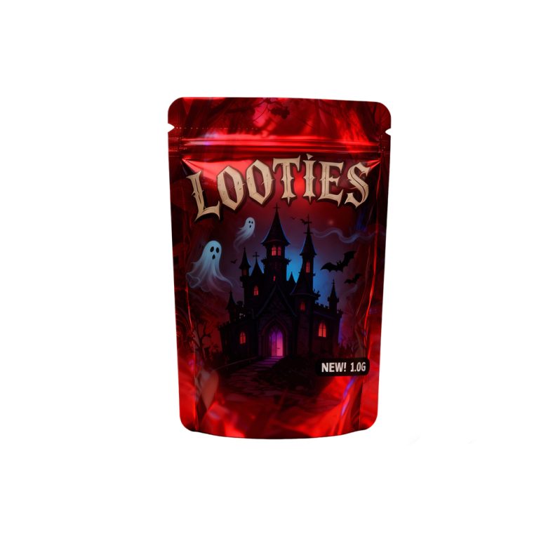 Custom Printed 3.5g Mylar Aluminum Stand Up Pouches with Plastic Zipper1