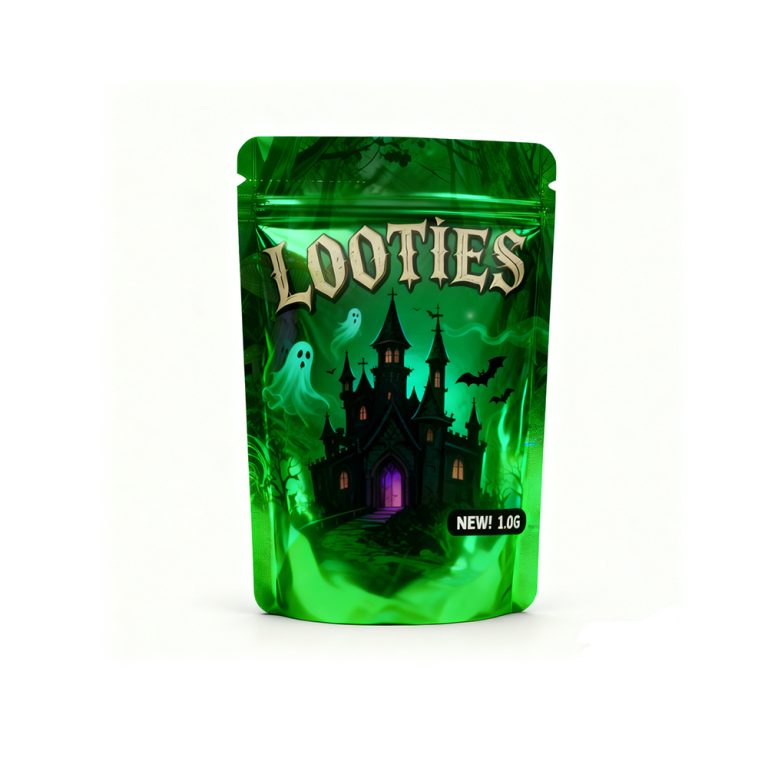 Custom Printed 3.5g Mylar Aluminum Stand Up Pouches with Plastic Zipper2