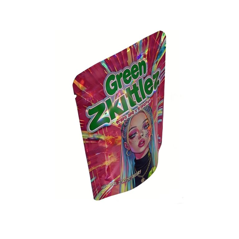 Custom Printed Smell Proof Packaging Child-Resistant Stand up Plastic 3.5g Mylar Bags3