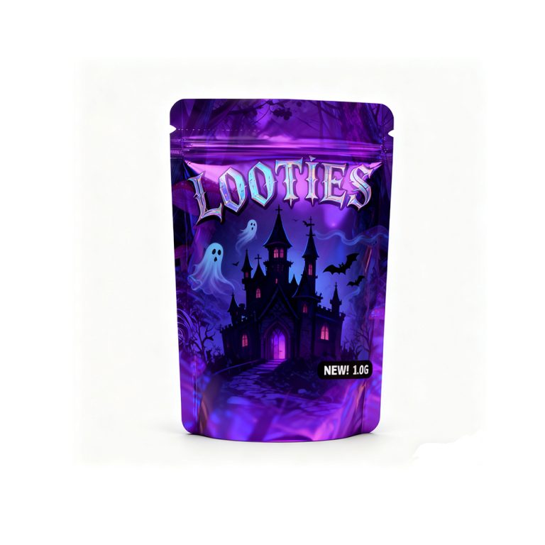 Custom Printed 3.5g Mylar Aluminum Stand Up Pouches with Plastic Zipper3