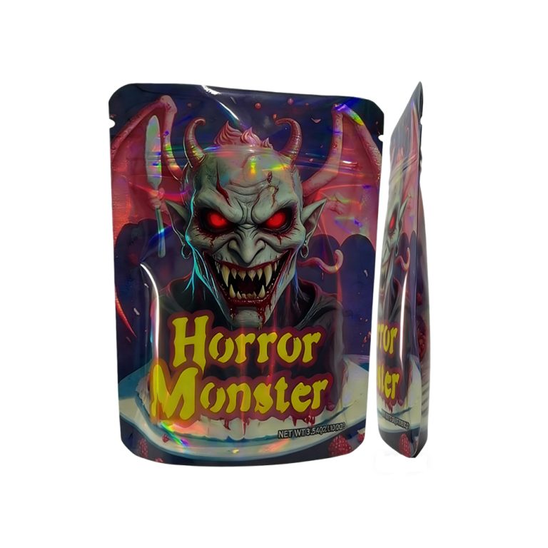 Custom Printing 3.5g 7g 28g Glossy Color Plastic Package Zipper Mylar Bag 8