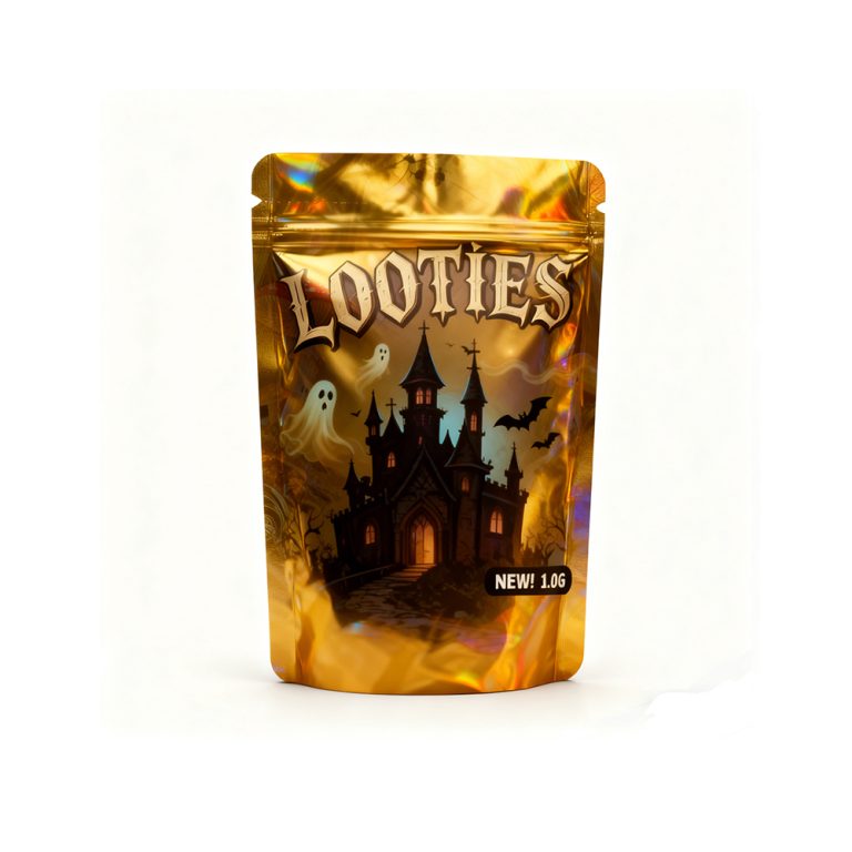 Custom Printed 3.5g Mylar Aluminum Stand Up Pouches with Plastic Zipper4