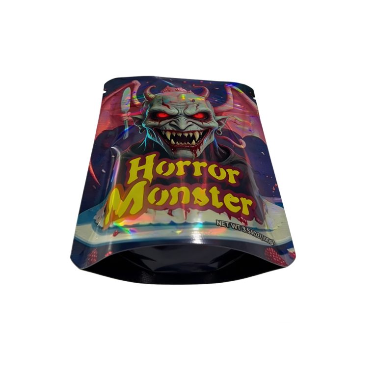 Custom Printing 3.5g 7g 28g Glossy Color Plastic Package Zipper Mylar Bag 7