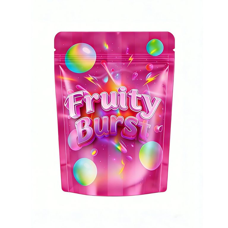 Custom Printing Glossy Color Food Grade Plastic Package Zipper 3.5g Mylar Bag2