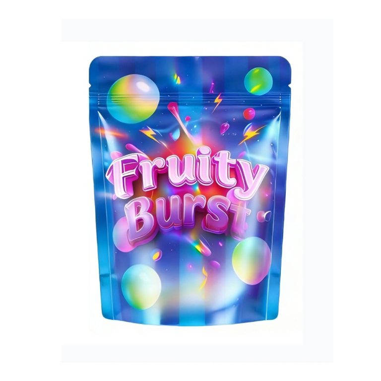 Custom Printing Glossy Color Food Grade Plastic Package Zipper 3.5g Mylar Bag3