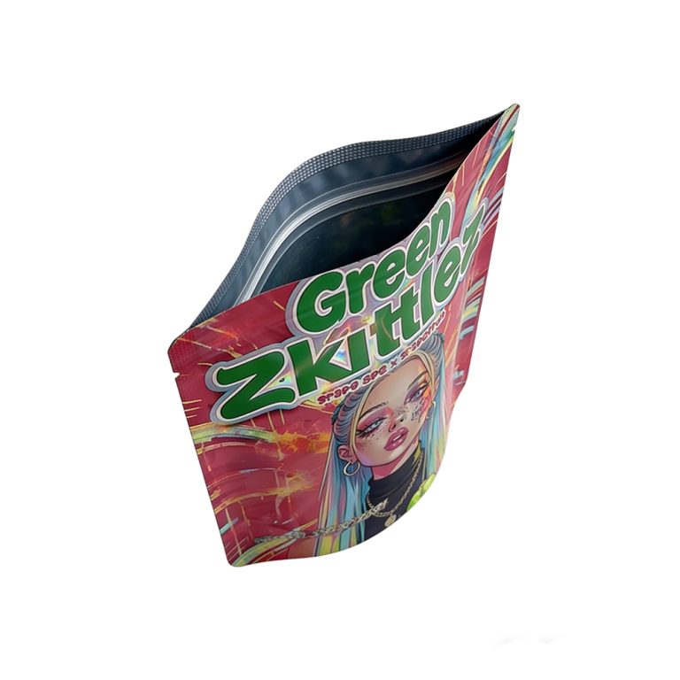 Custom Printed Smell Proof Packaging Child-Resistant Stand up Plastic3.5g Mylar Bags 10