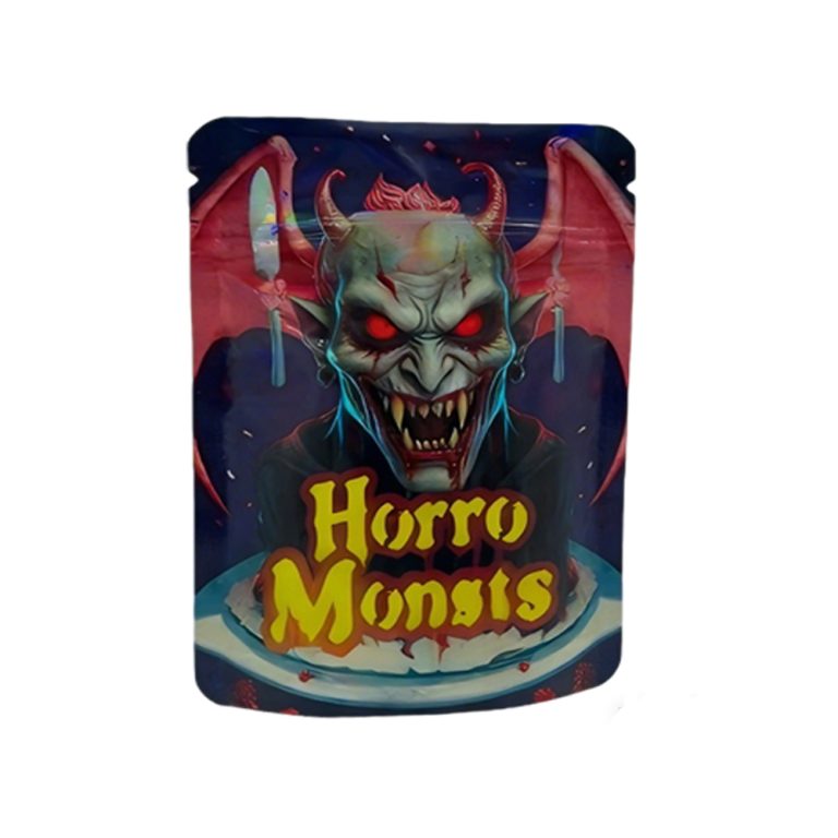 Custom Printing 3.5g 7g 28g Glossy Color Plastic Package Zipper Mylar Bag 2