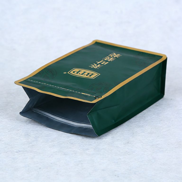 Custom Printed Aluminum Foil Zip Lock Tea Flat Bottom Plastic Packaging Bag 5