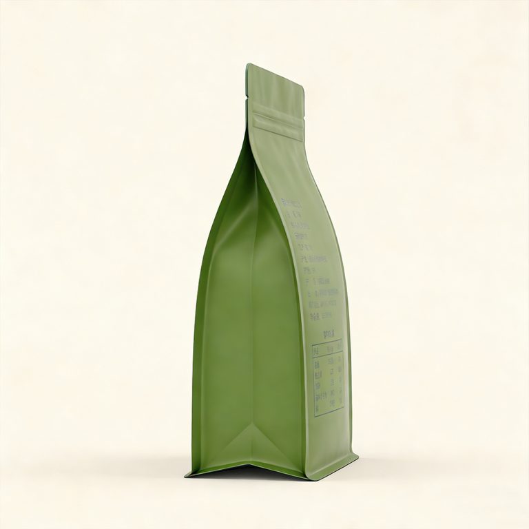 Custom Printed Food Aluminum Foil Zip Lock Plastic Packaging Flat Bottom Bag 3