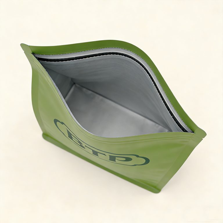 Custom Printed Food Aluminum Foil Zip Lock Plastic Packaging Flat Bottom Bag 4