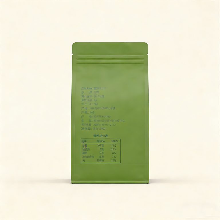 Custom Printed Food Aluminum Foil Zip Lock Plastic Packaging Flat Bottom Bag 6