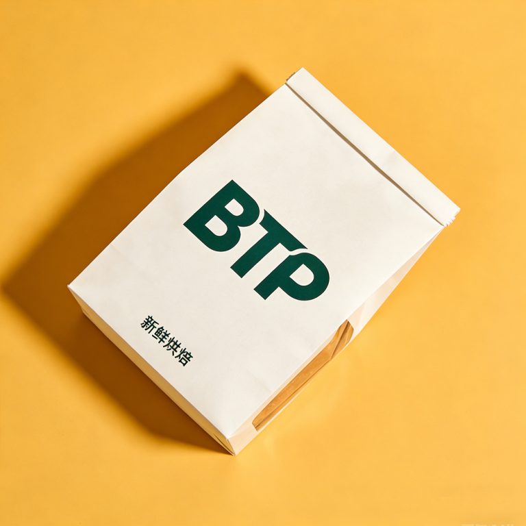 Custom Printed Food grade Clear window bread Flat Bottom paper packaging Bag4