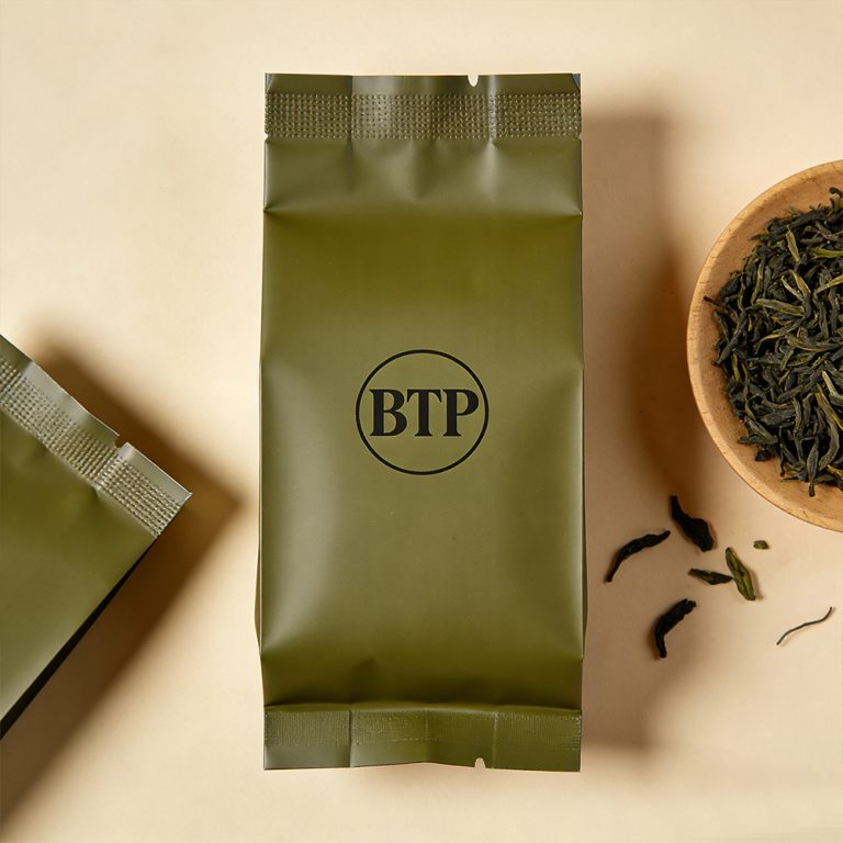 Custom Printed Heat sealed Aluminum Foil middle sealed side gusset Tea bag 4