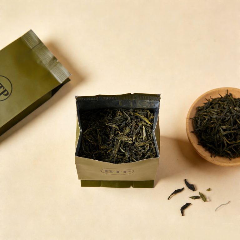 Custom Printed Heat sealed Aluminum Foil middle sealed side gusset Tea bag 6