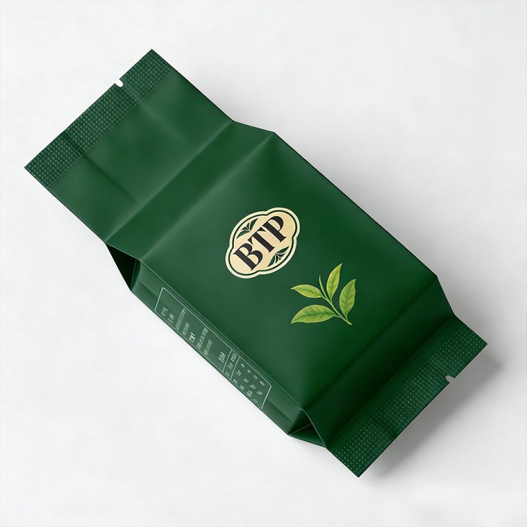 Custom Printed Light proof Aluminum Foil middle sealed side gusset Tea bag 5