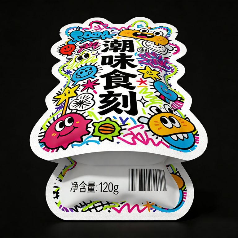 Custom Printed logo Resealable Zip lock Special shaped plastic food packaging Bag3