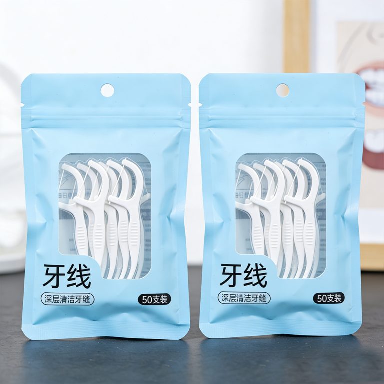 Custom Printed window Resealable ziplock three side seal Floss plastic packing bag1