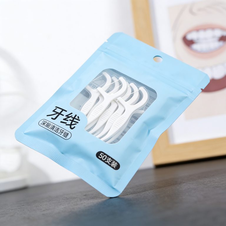 Custom Printed window Resealable ziplock three side seal Floss plastic packing bag2