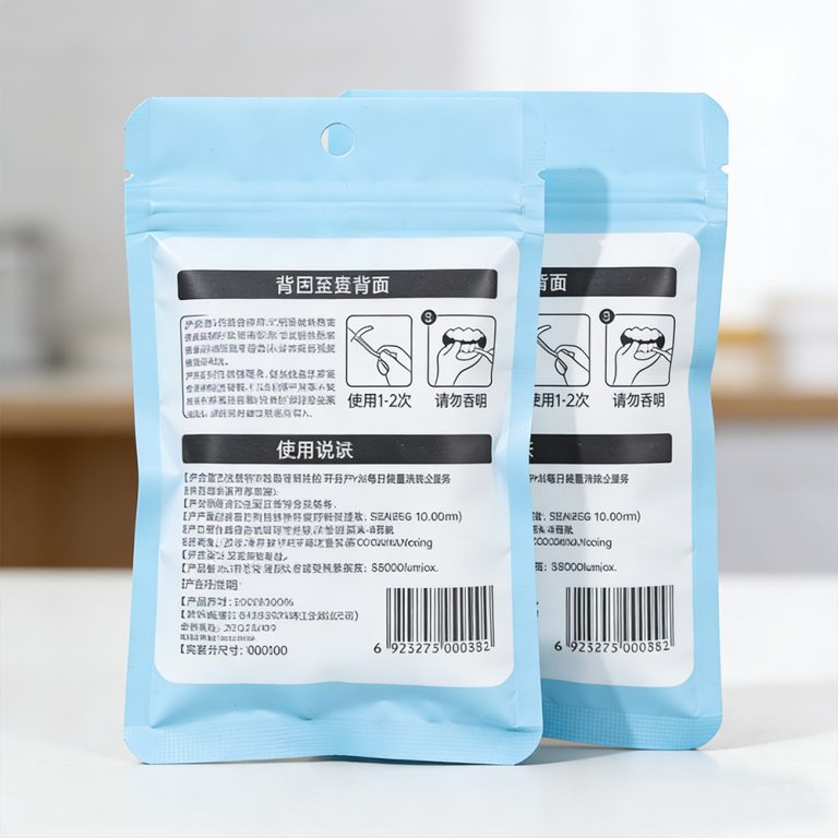 Custom Printed window Resealable ziplock three side seal Floss plastic packing bag4