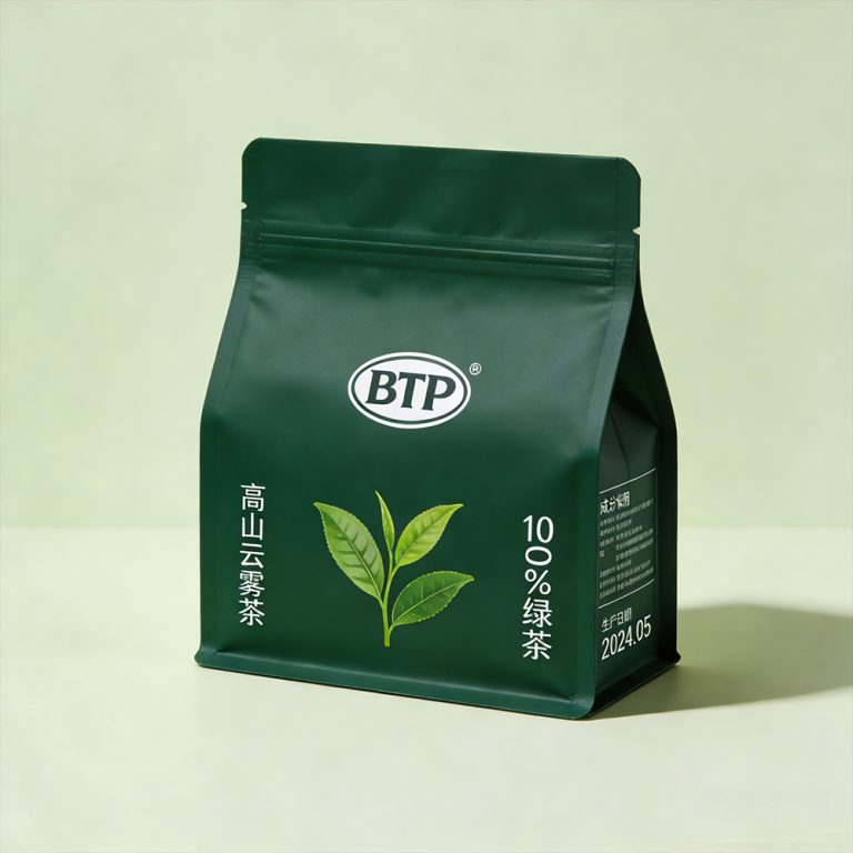 Custom Printing Food Grade Zipper Tea Packaging flat bottom zipper plastic Bags 1