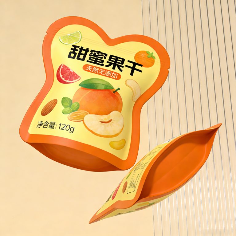 Custom logo Aluminized Ziplock Special shaped plastic Dried fruits food packaging Bag2