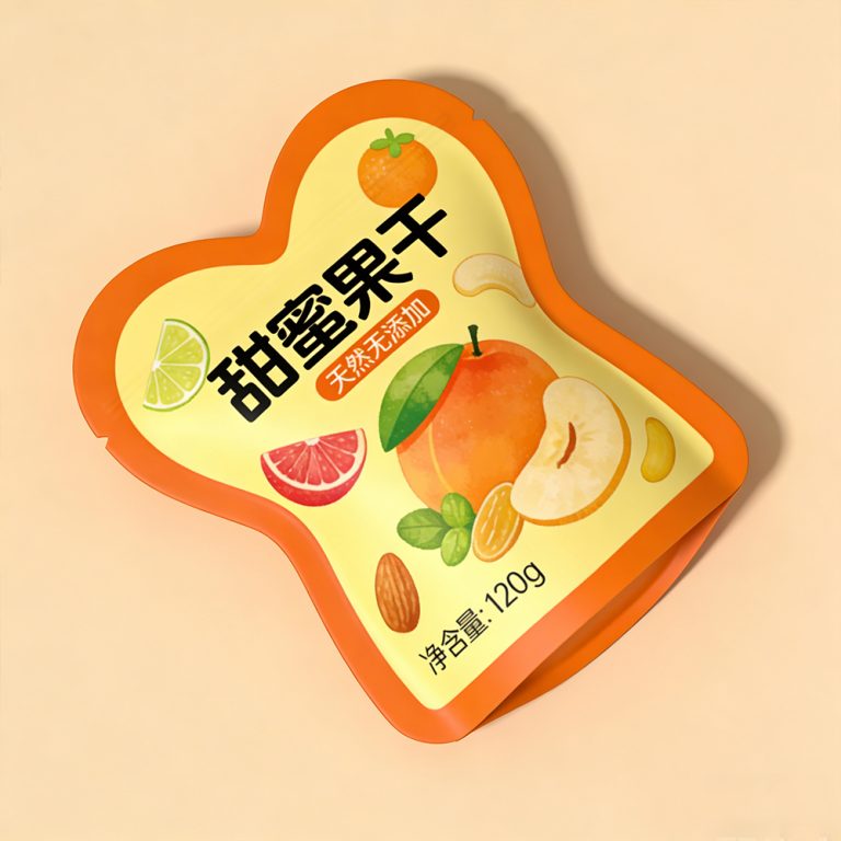Custom logo Aluminized Ziplock Special shaped plastic Dried fruits food packaging Bag3