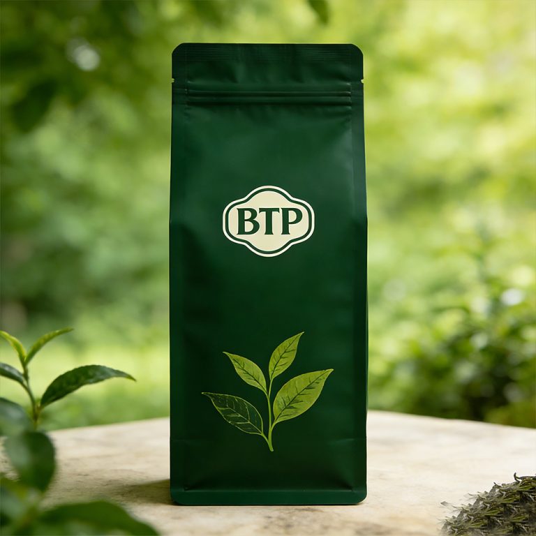 Custom logo Light blocking keep tea fresh flat bottom plastic packaging bag 7