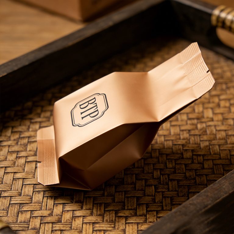 Custom logo Moisture proof middle sealed side gusset Tea Plastic Packaging bag 5