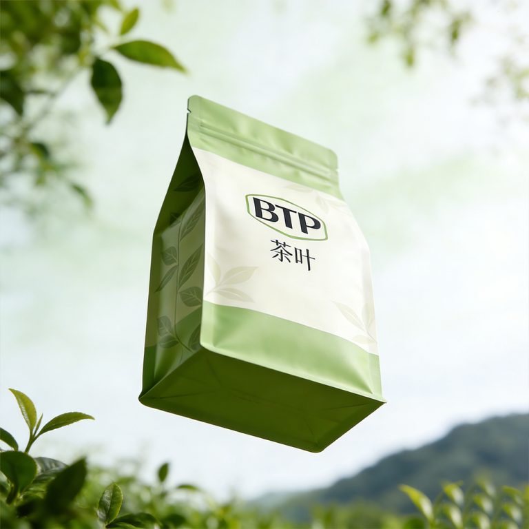 Custom logo Moisture proof seal tea storage flat bottom packaging ziplock bag 2