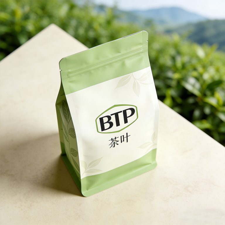 Custom logo Moisture proof seal tea storage flat bottom packaging ziplock bag 4