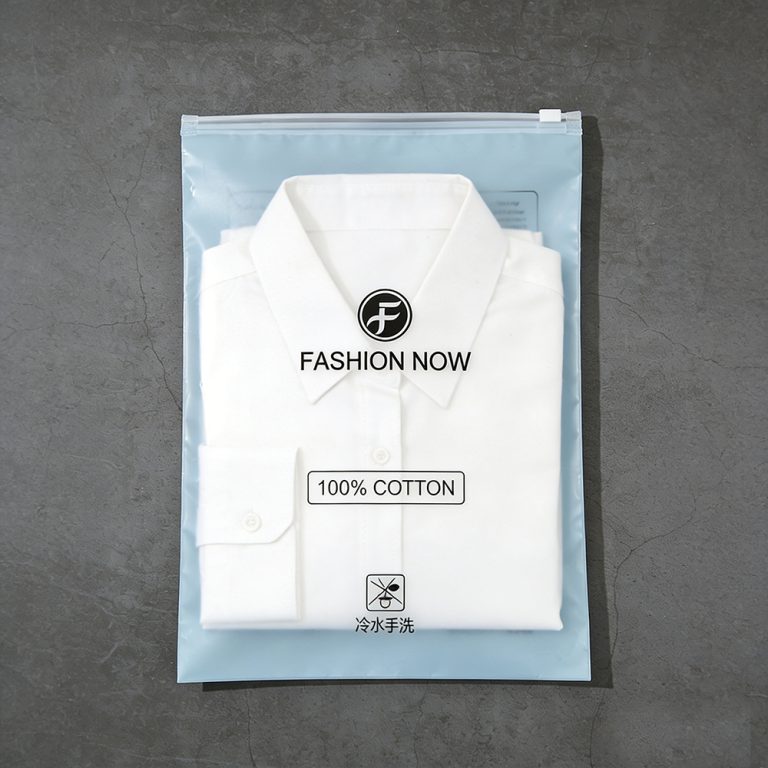 Custom logo Transparent Protect Garments from Dust three side seal Clothing Bag1