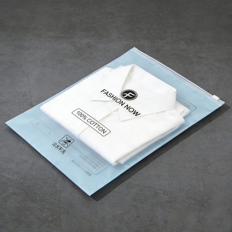 Custom logo Transparent Protect Garments from Dust three side seal Clothing Bag2