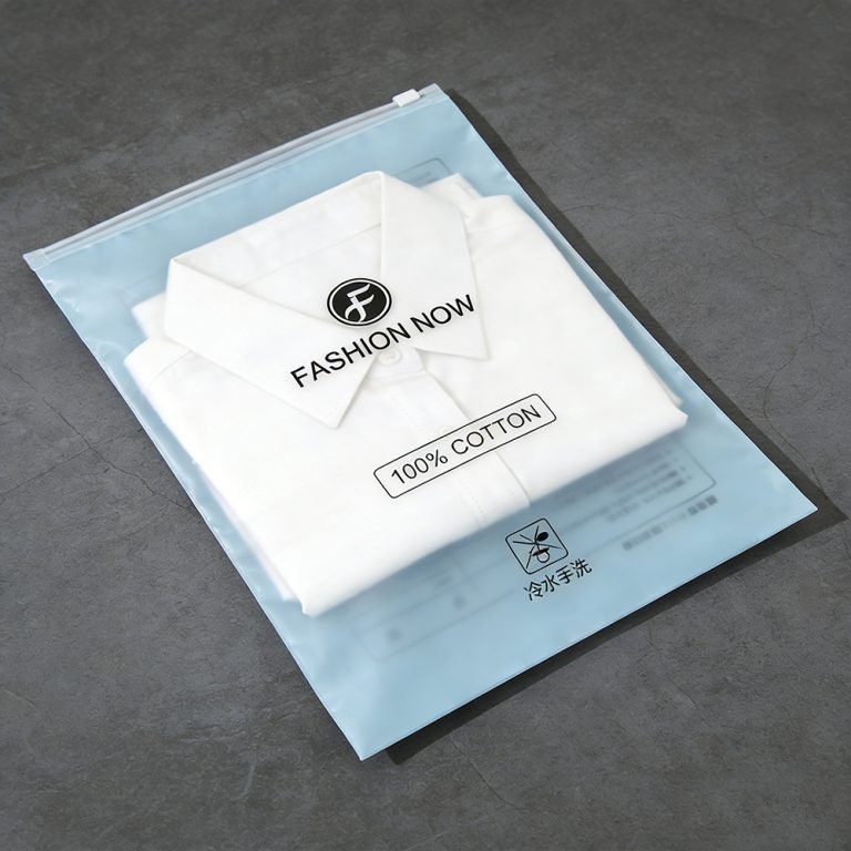 Custom logo Transparent Protect Garments from Dust three side seal Clothing Bag3