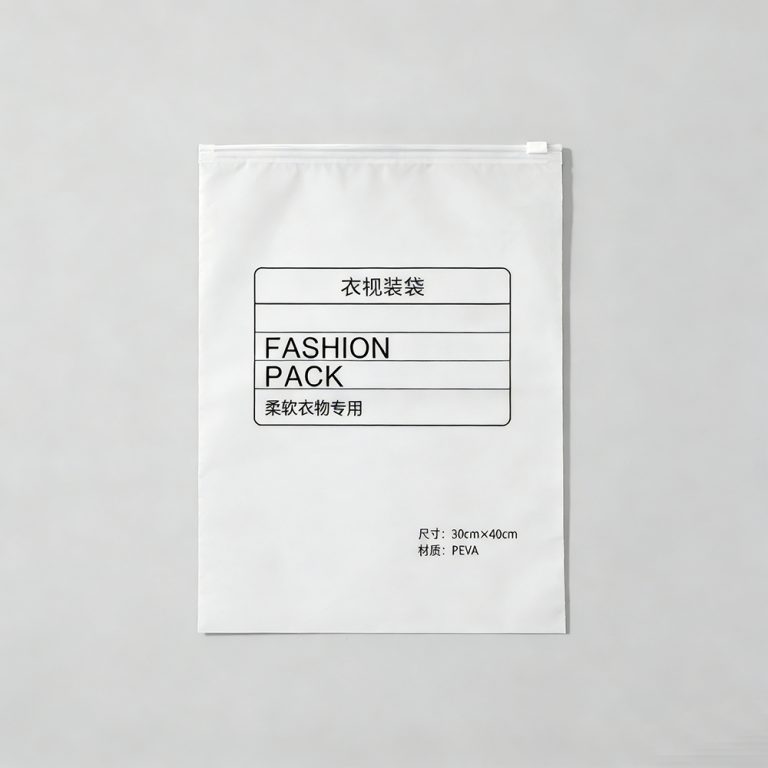 Custom logo Transparent Waterproof Resealable Ziplock three side seal Clothing plastic Bag1