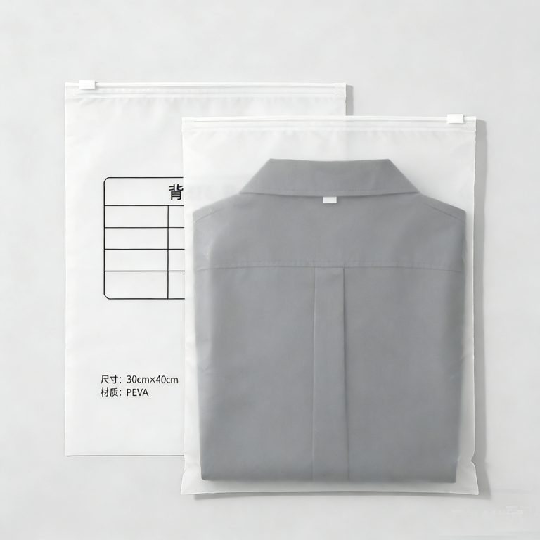 Custom logo Transparent Waterproof Resealable Ziplock three side seal Clothing plastic Bag5