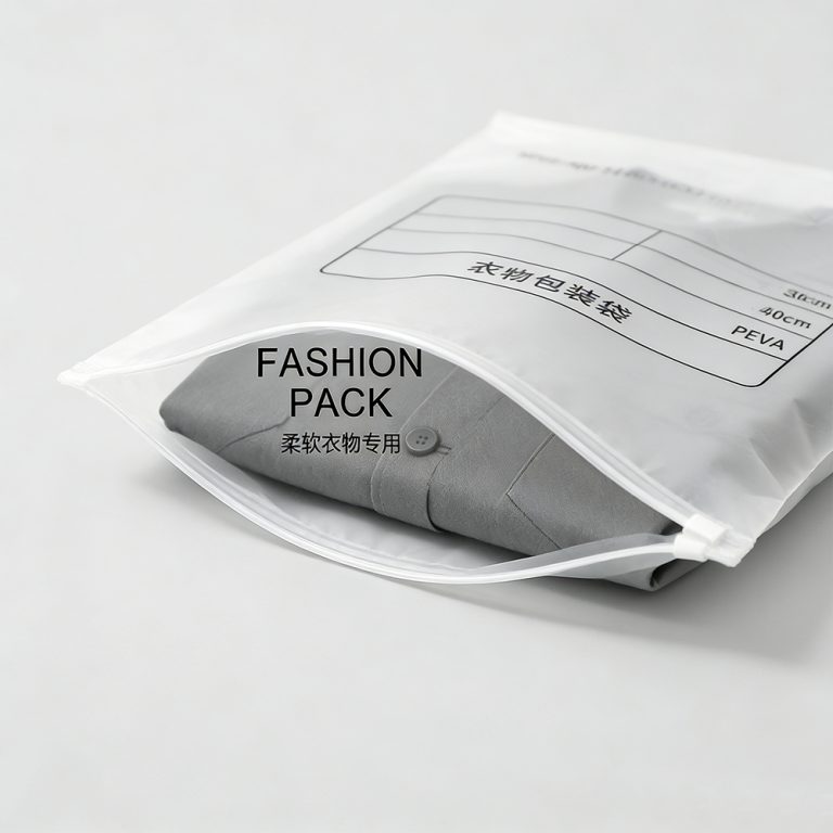 Custom logo Transparent Waterproof Resealable Ziplock three side seal Clothing plastic Bag6