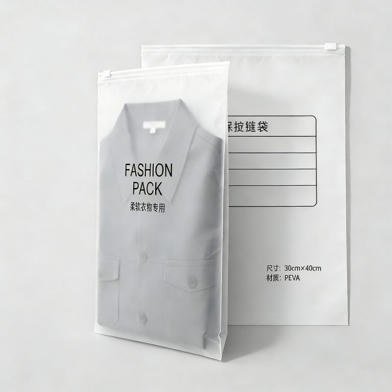 Custom logo Transparent Waterproof Resealable Ziplock three side seal Clothing plastic Bag7